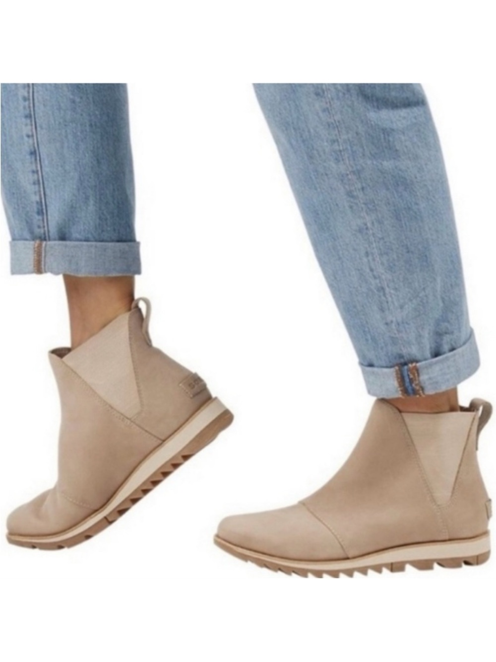 Sorel Harlow Chelsea Tan suede leather boot Size 10.5